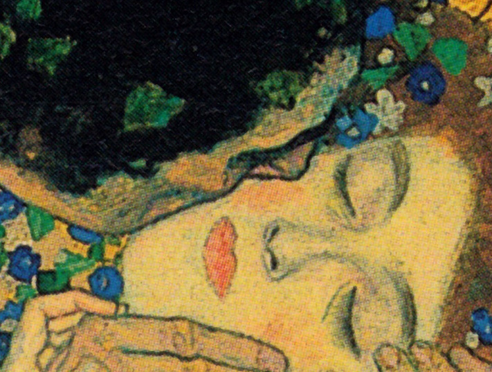 Gustav Klimt - The Kiss (Detail), 1907-08