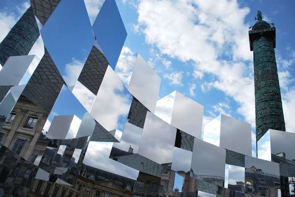 Arnaud Lapierre Designs a Cubic Mirror Installation in Place Vendome