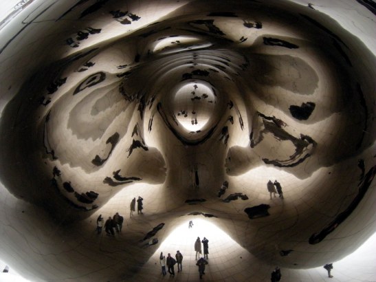 Anish Kapoor Cloud Gate, Chicago, 2004, Inside