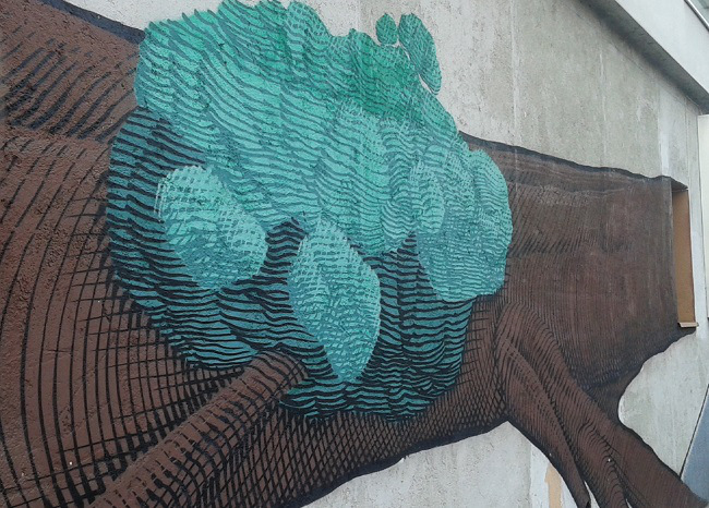  Ventura Lambrate – albero, mural di Nunca, street artist brasiliano